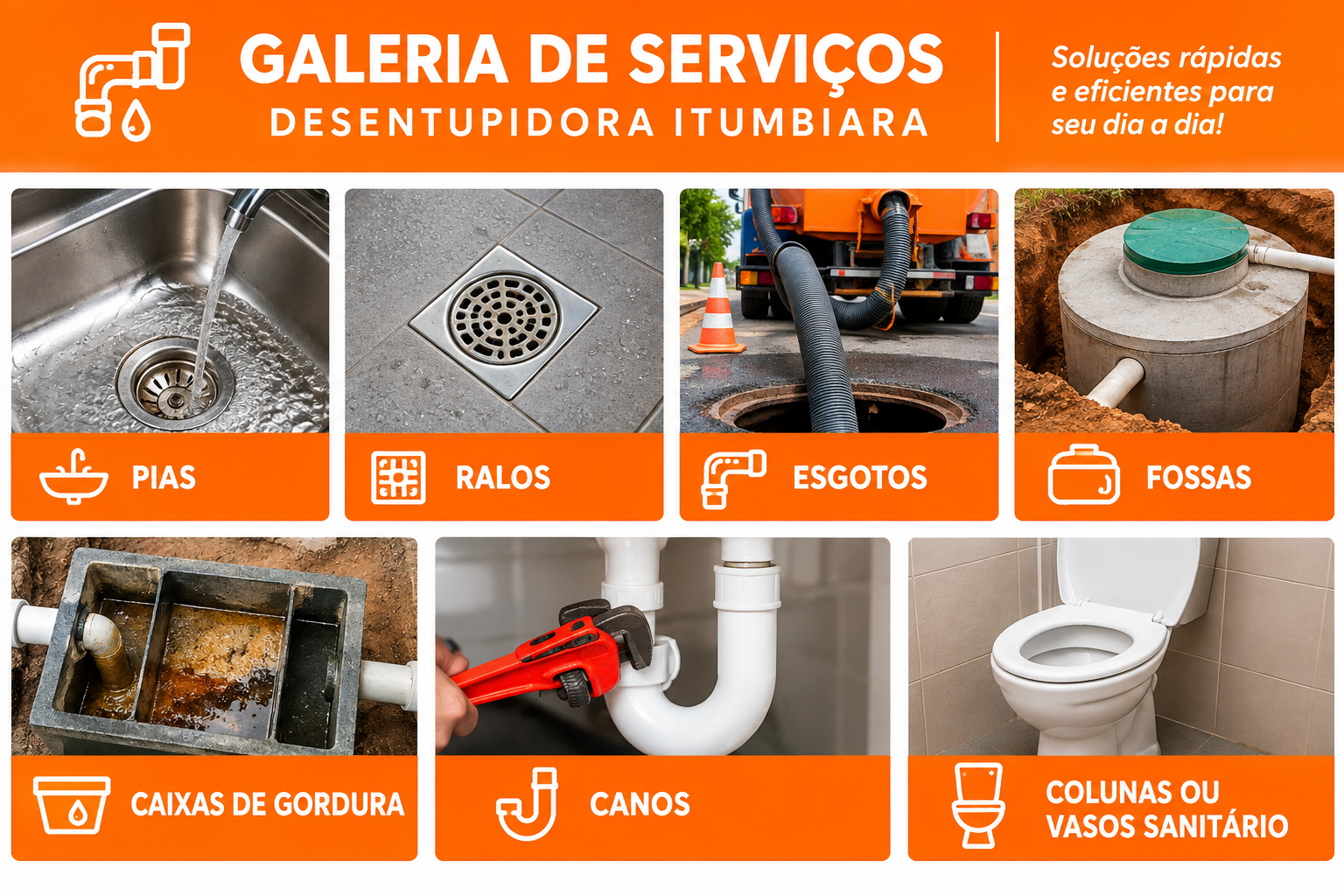 Limpeza e Desentupimentos de vasos sanitários